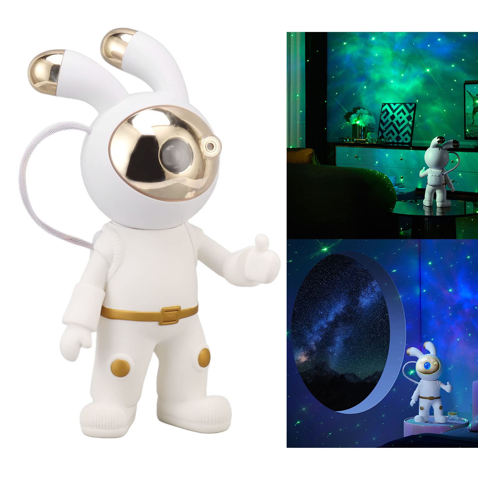 Proyector De Luz Nocturna para Niños, Proyector Estrellado De Astronauta, Estilo Espacial, Control Remoto De Alimentación USB, Lámpara De Proyección Astral Ajustable para Dormitorio