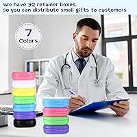 Vista 6 de Youyole Estuche de retención de 32 piezas con orificios de ventilación, protector bucal, contenedor de almacenamiento dental, caja de retención