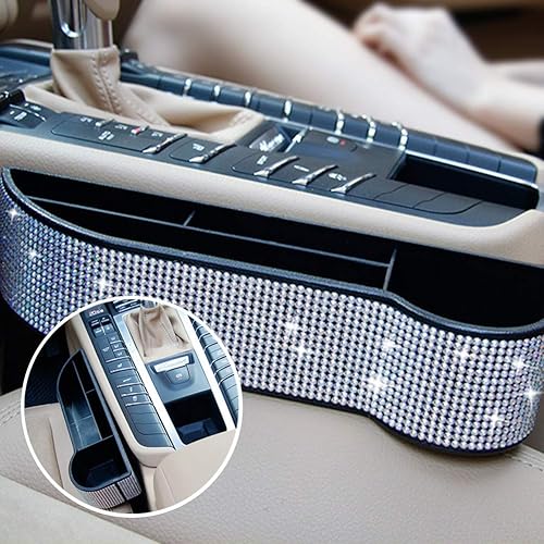 Miniatura 5 de eing Organizador lateral para asiento de automóvil, relleno de espacio para asiento de automóvil, organizador de almacenamiento de consola de