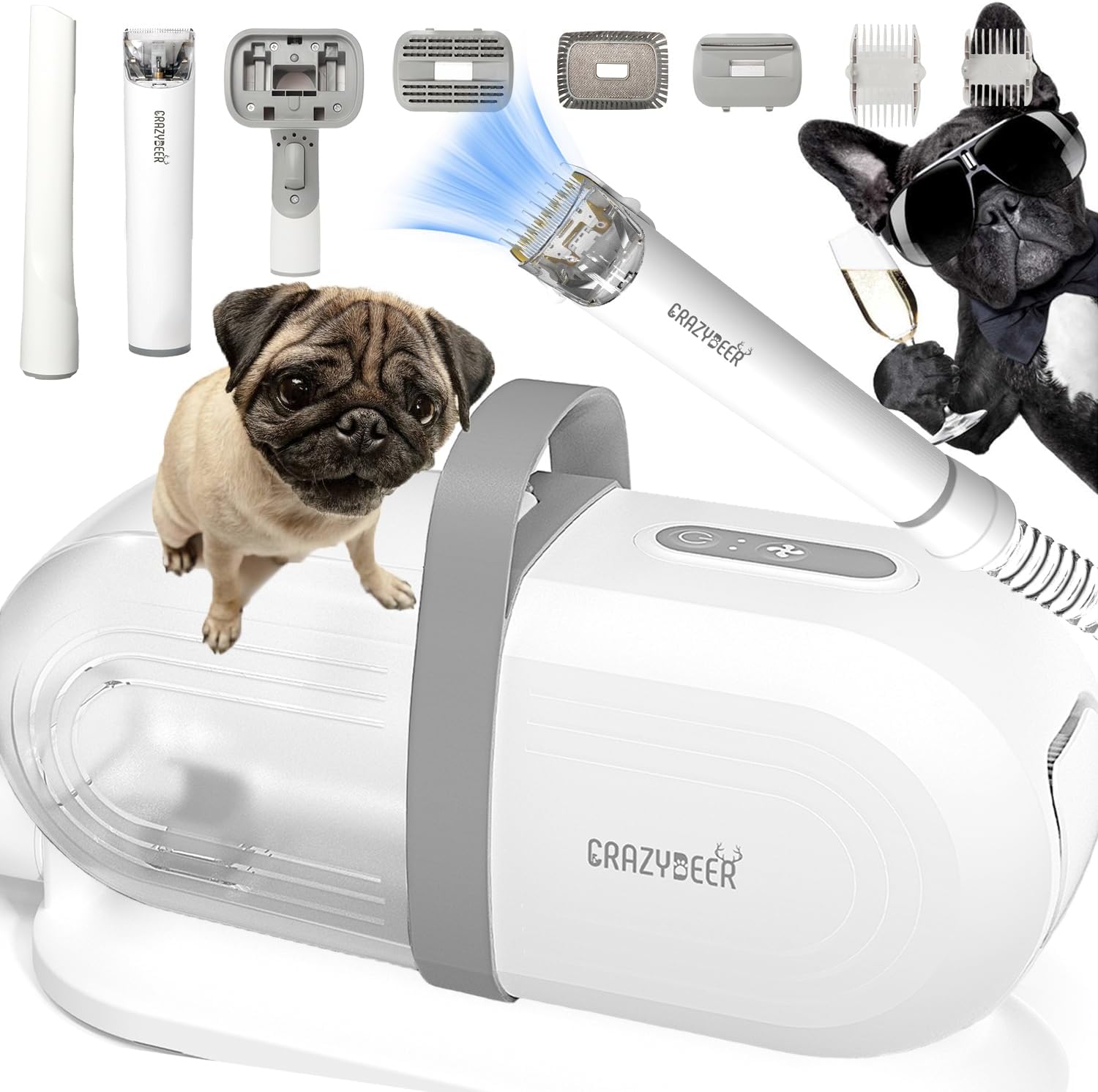 lvittyPet Dog Grooming Kit, Dog Grooming Vacuum with Dog