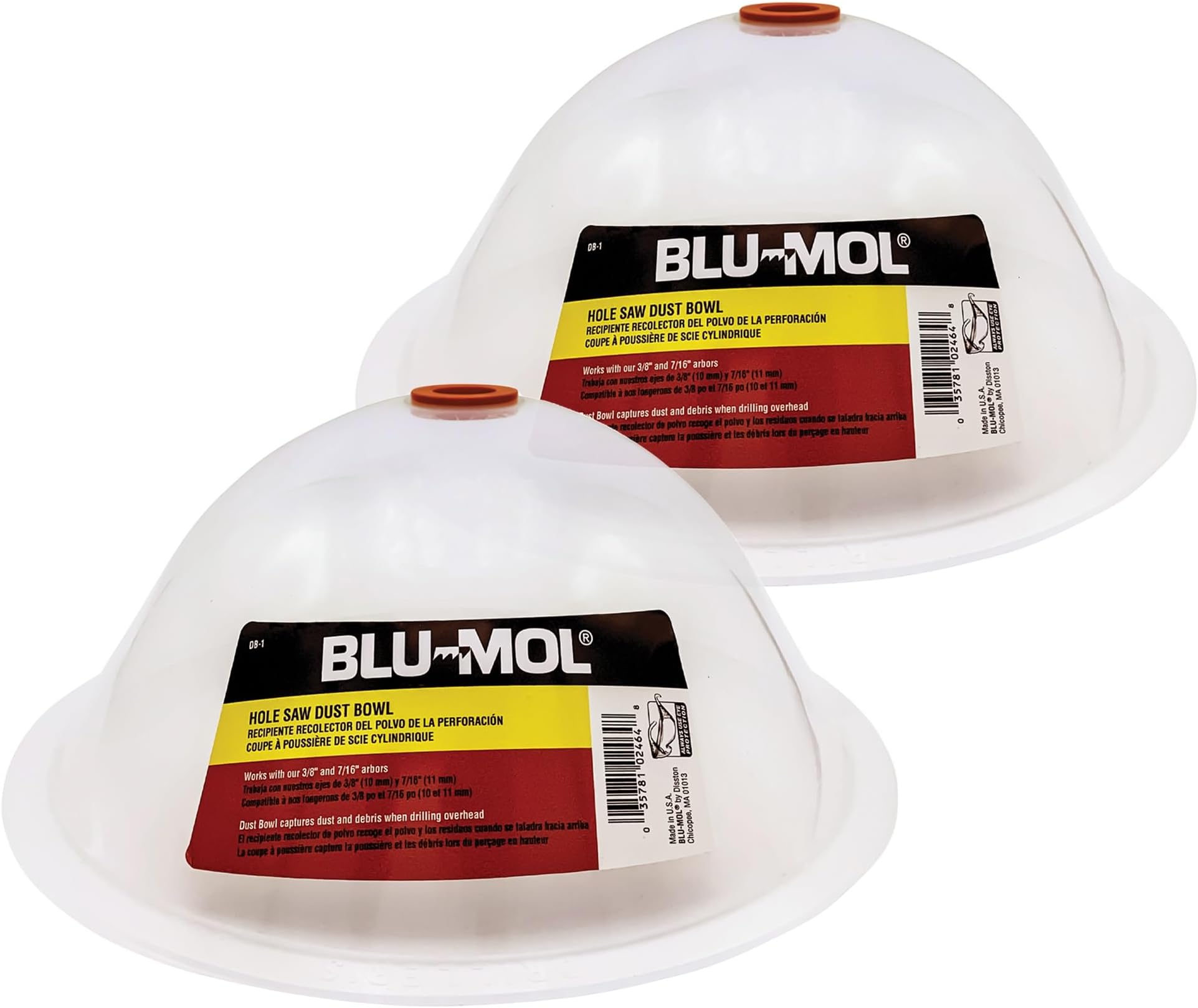 Disston E0215002 Two-Pack Blu-MOL RemGrit Hole Saw Accessories Dust Bowl, for Installing Recessed Lights and Works with All Hole Saws