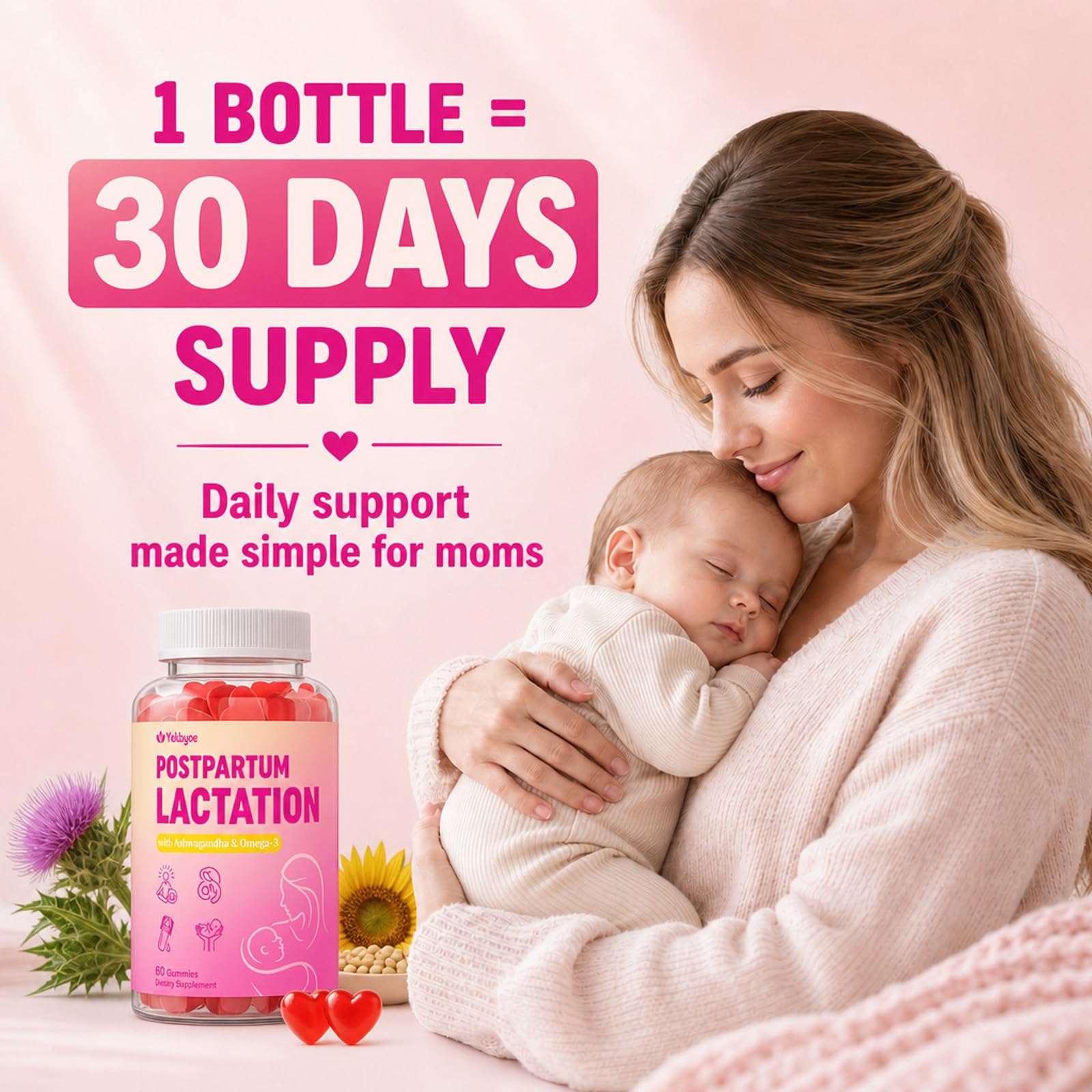 Lactation Support - Lactation Supplement for Breastfeeding Moms, 60 Gummies — Amazon image 7
