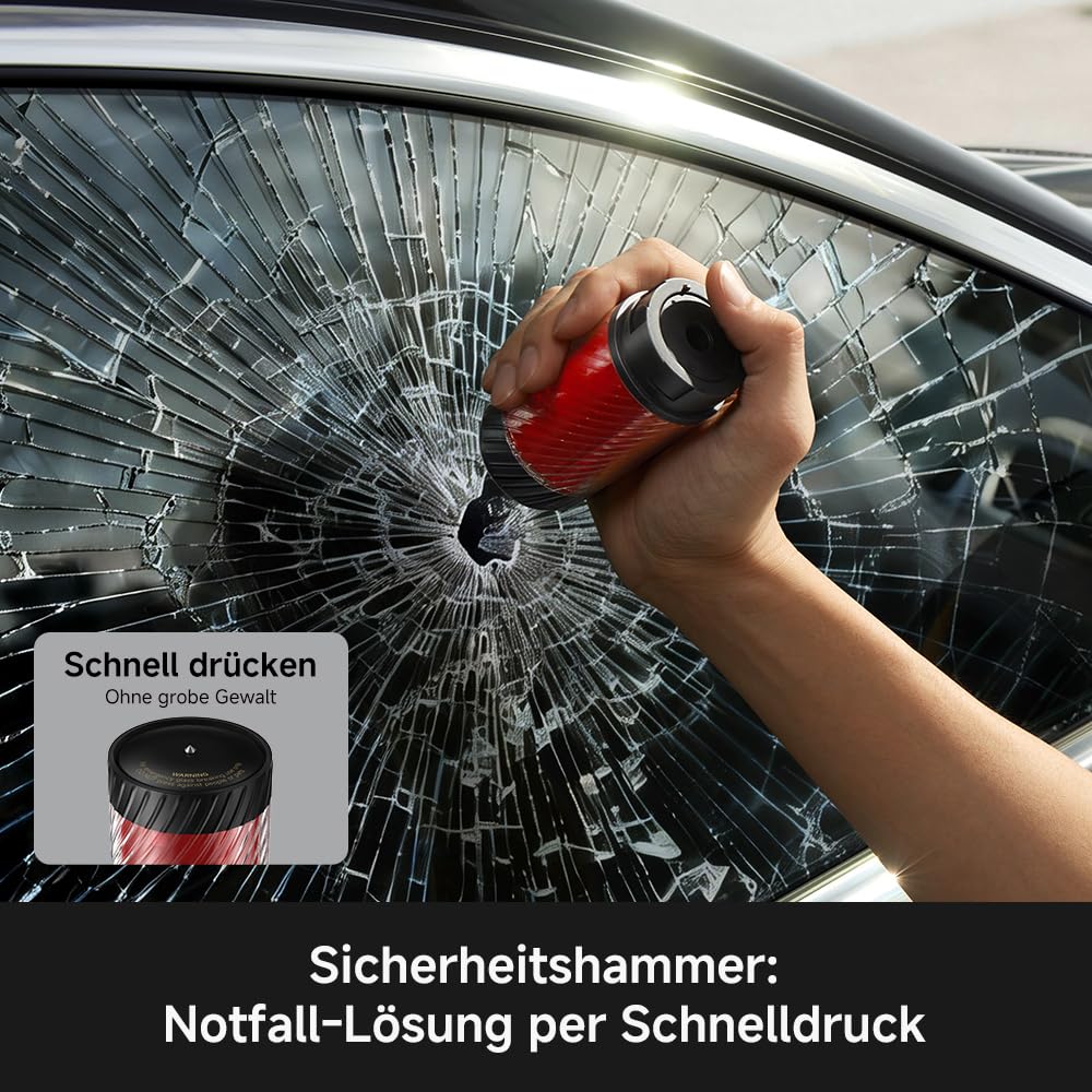 Mova H10 Multifunktionaler Handstaubsauger, 18.000Pa Saugkraft mit Magnet-Warnlicht, Sicherheitshammer, Taschenlampe, 3-in-1 Mehrzonen-Reinigung, 450g, 2 Modi, Sichere Verwahrung bis zu 75°C