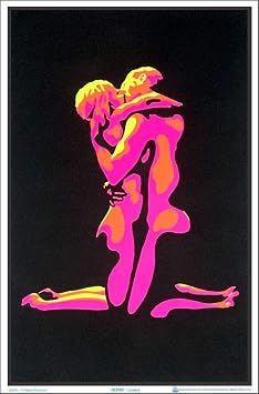 Flaming Lovers - Laminated Blacklight Poster - 23.5" x 35.5"