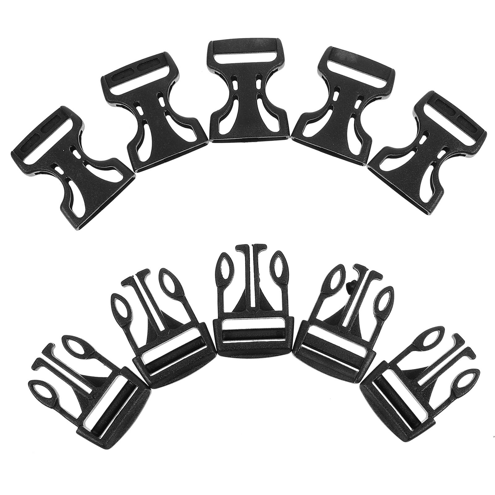 Gogogmee 100Stücke Premium Schnallen für Gepäck und Rucksäcke Schnelle Seitenverriegelung Pom Material Passend für Breites Gurtband für DIY Projekte und Reparaturen