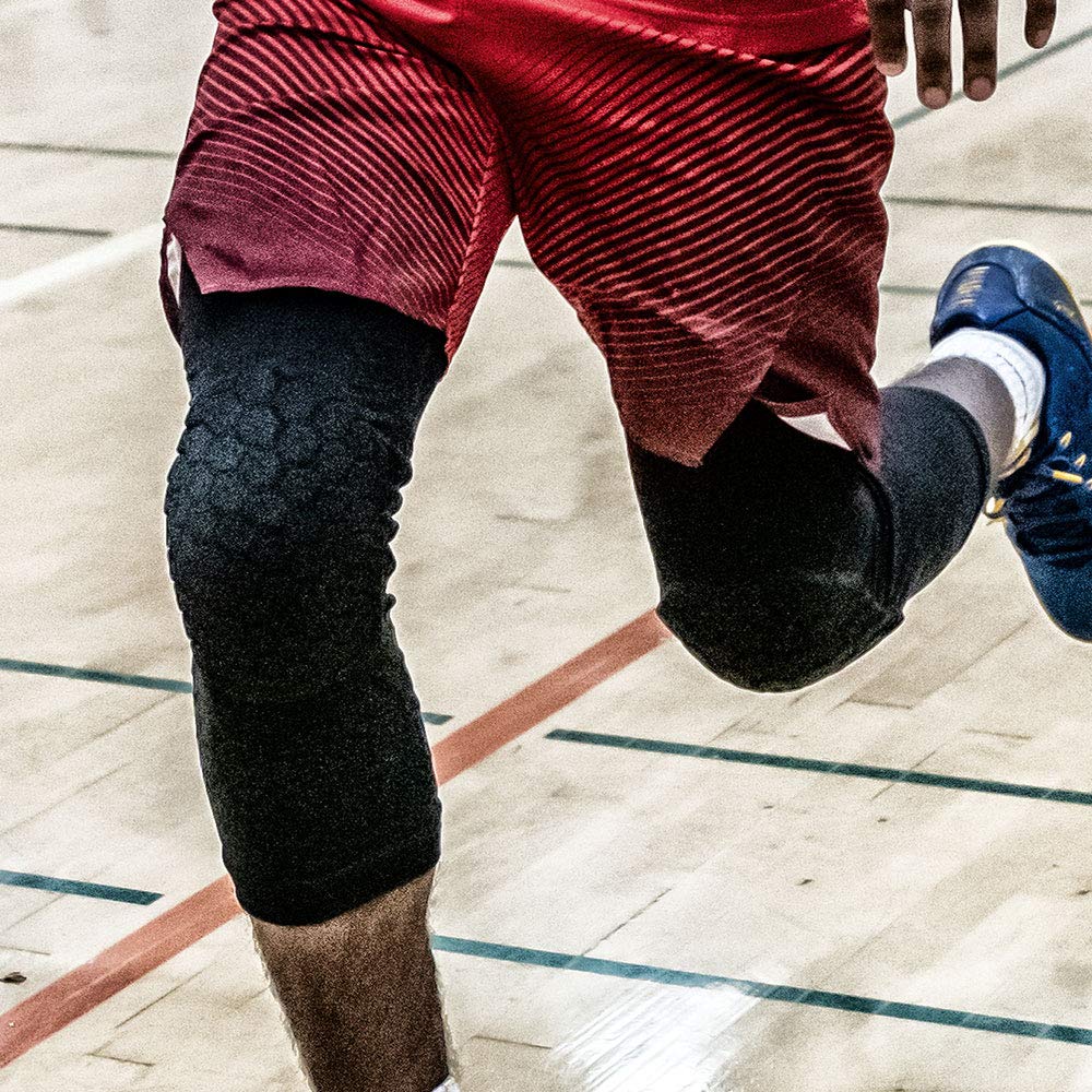 McDavid Medias de compresión acolchadas ¾ Baloncesto Fútbol transpirables con almohadillas para rodillas