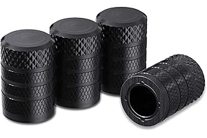 4Pcs/Pack CKAuto Black Tire Valve Stem Caps