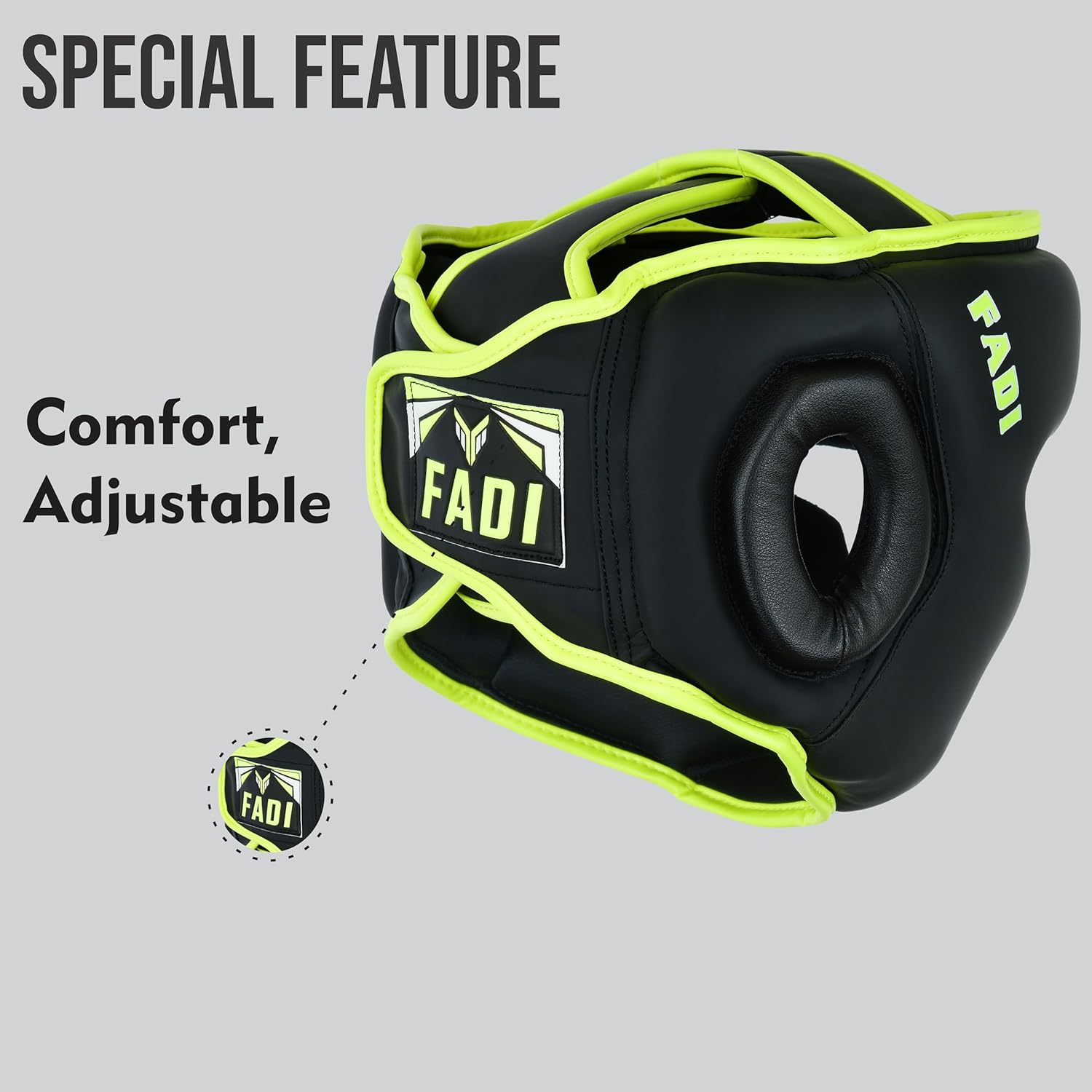 Optima Fight Boxing Head Guard - Premium Faux Leather Headgear for Kids and Adults in MMA, Kickboxing, Muay Thai, Karate, Martial Arts, and Taekwondo