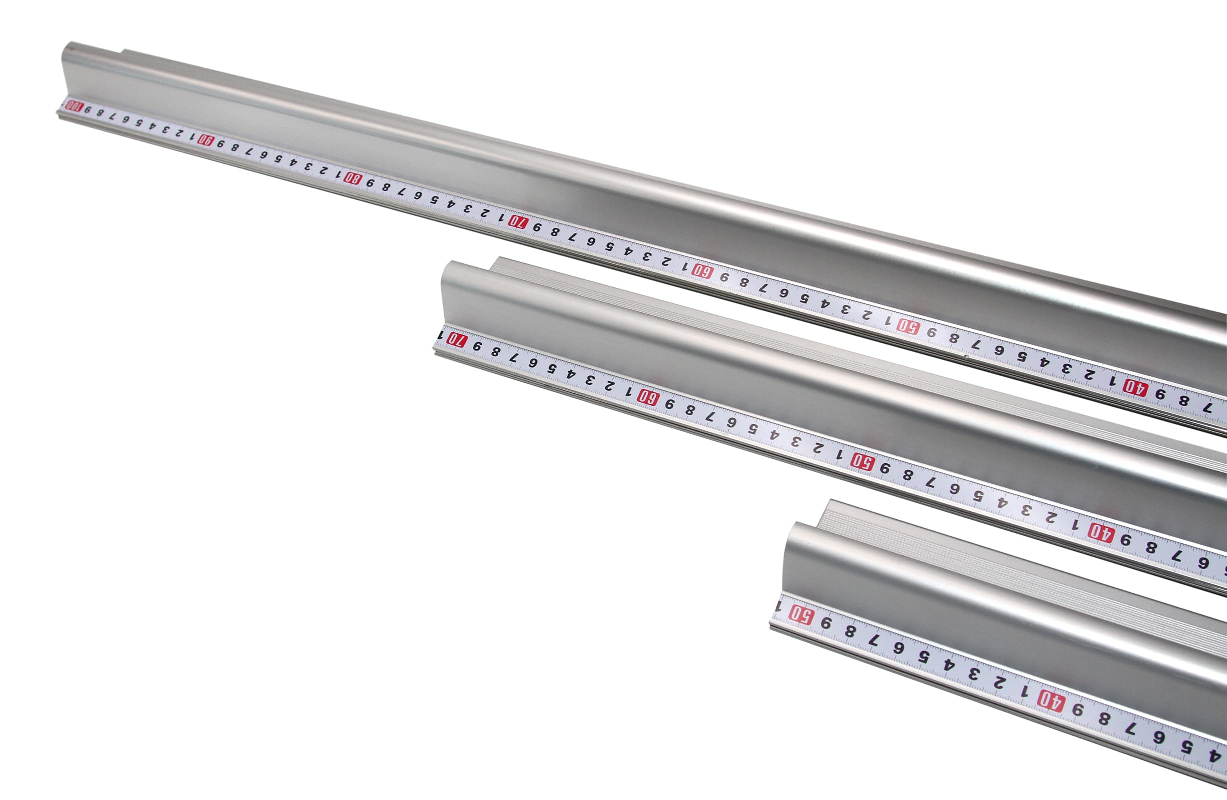Profi Schneidelineal 70 cm / 700 mm (+/- 1cm) aus Aluminium – rutschfeste Schneideleiste mit Griff, stabile Stahlkante für präzise Schnitte in Werkstatt, Büro, Atelier - Ruler/Lineal