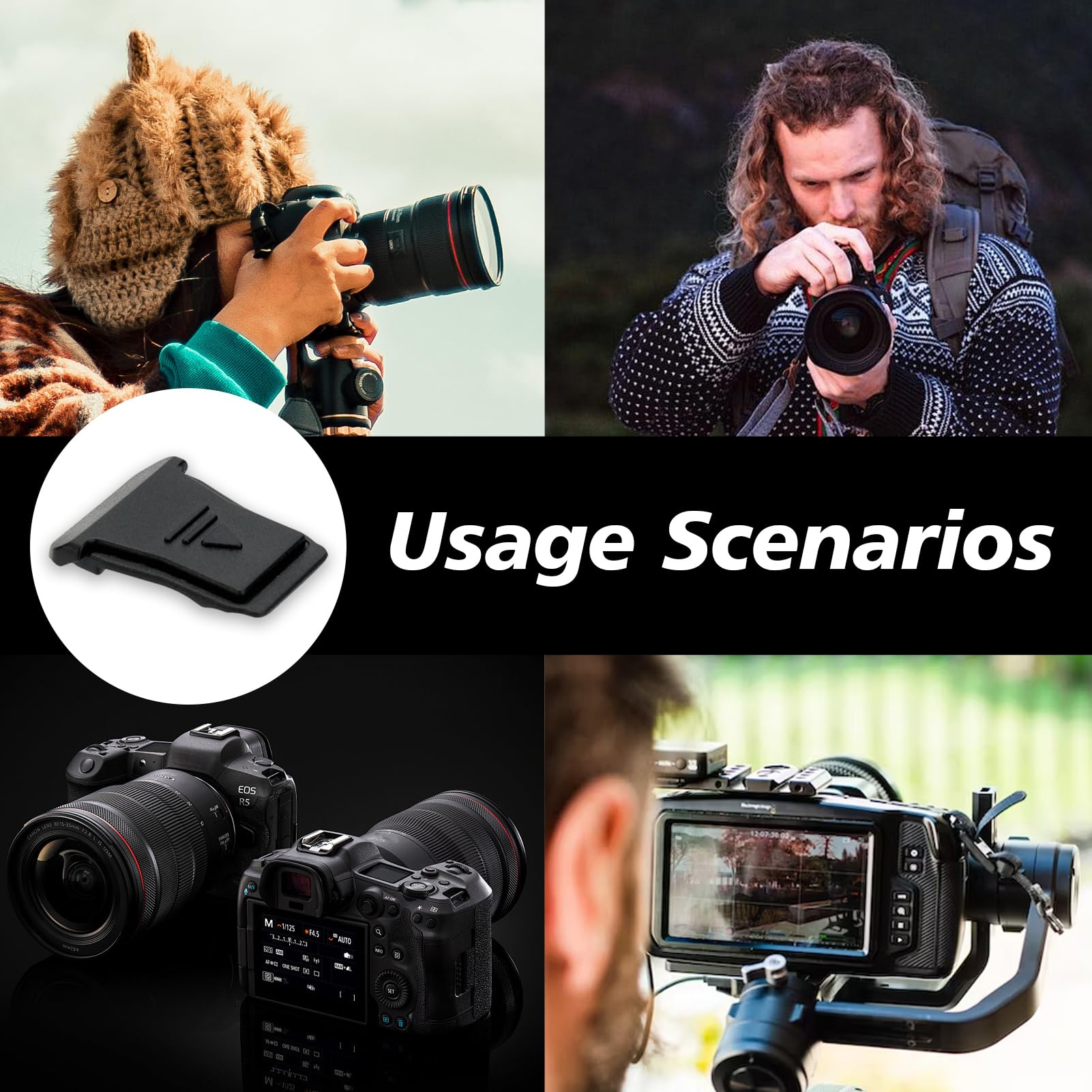 3 sztuki etui na buty błyskowe, kompatybilne z Canon EOS R3 R5II R5C R6II R7 R8 R10 R50, posiada wbudowaną funkcję błysku, pyłoszczelność i plamoodporność, zamiennik Canon ER-SC2 (czarny)