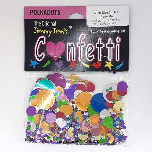 Miniatura 7 de Confeti Circle New Bubbly (3 tamaños), dorado, plateado, 2 bolsas de media onza (1 oz) #8475 Q01