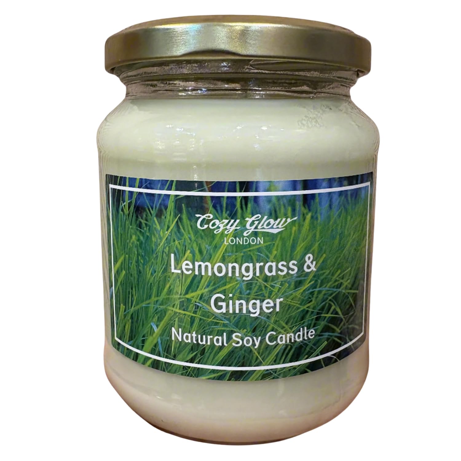 Cozy Glow Lemongrass and Ginger Soy Candle (Large)