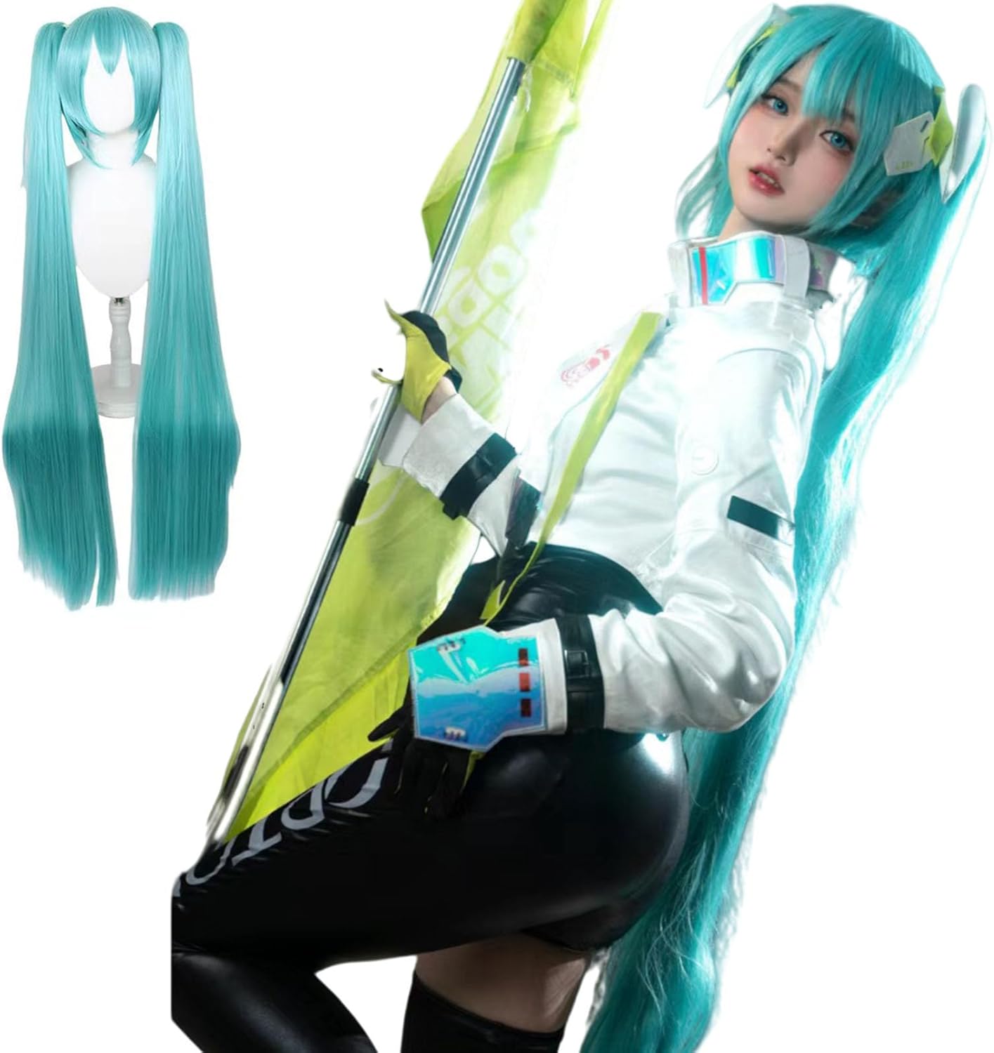 ASINKING] コスプレ衣装 ウィッグ付き はつね 制服 全セット Cosplay