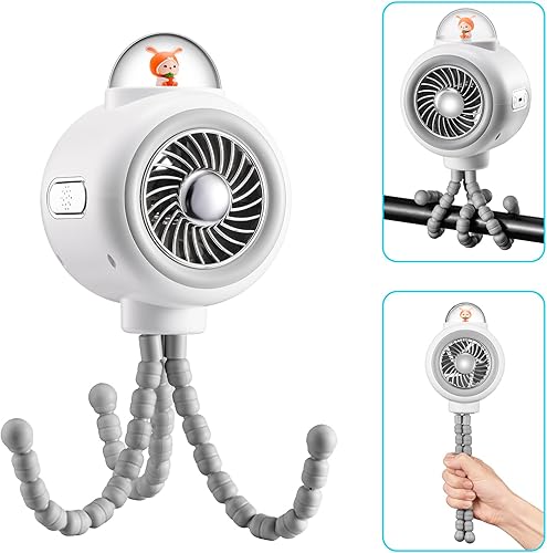 GAFres Ventilador portátil para cochecito, ventilador pequeño con clip con 3 velocidades y ventilador de enfriamiento de escritorio personal