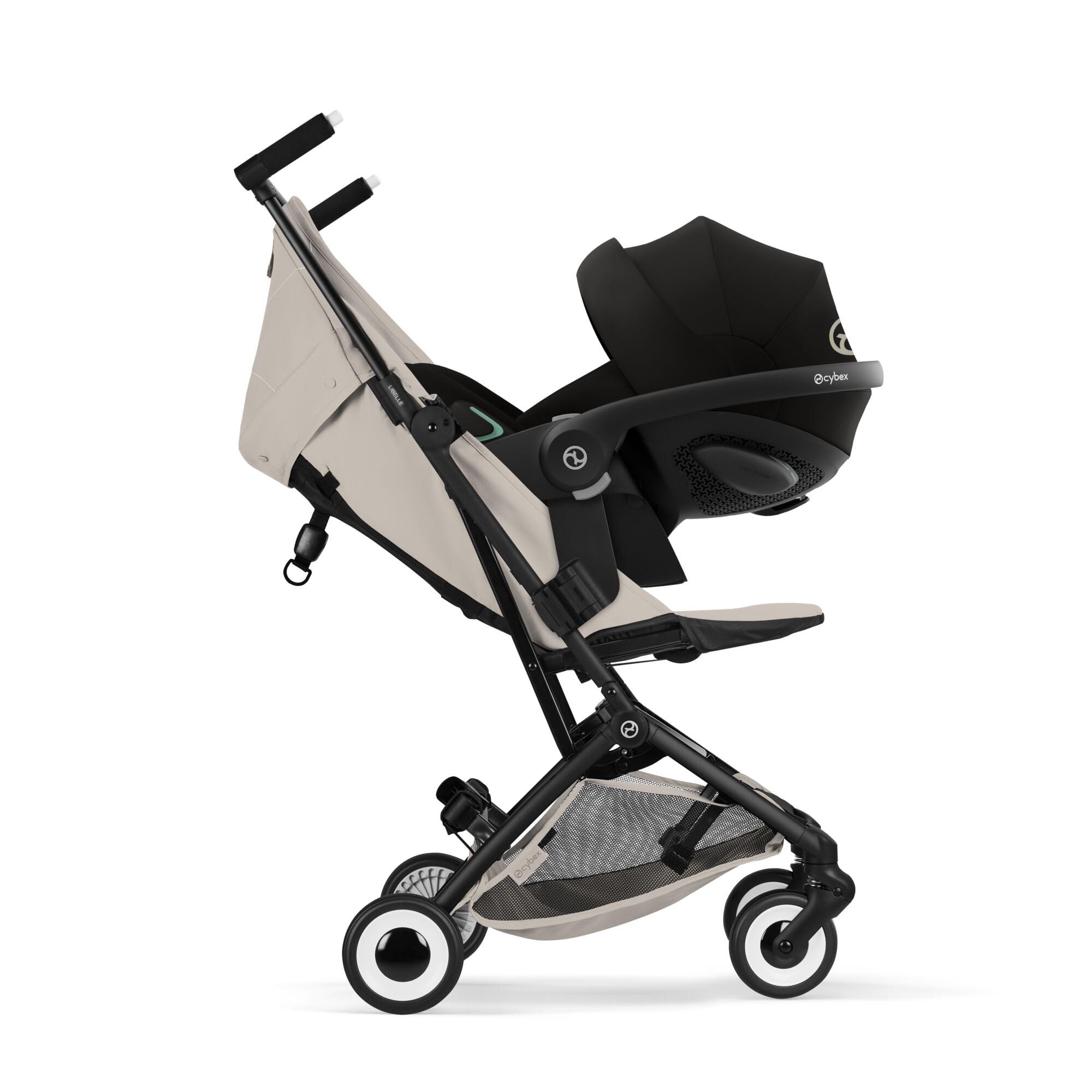 CYBEX Gold Cochecito LIBELLE con tamaño apto para equipaje de mano, De aprox. 6 meses a aprox. 4 años (máx. 22 kg), Ultraligero (solo 6 kg), Sistema de arnés de un tirón, Dune Grey