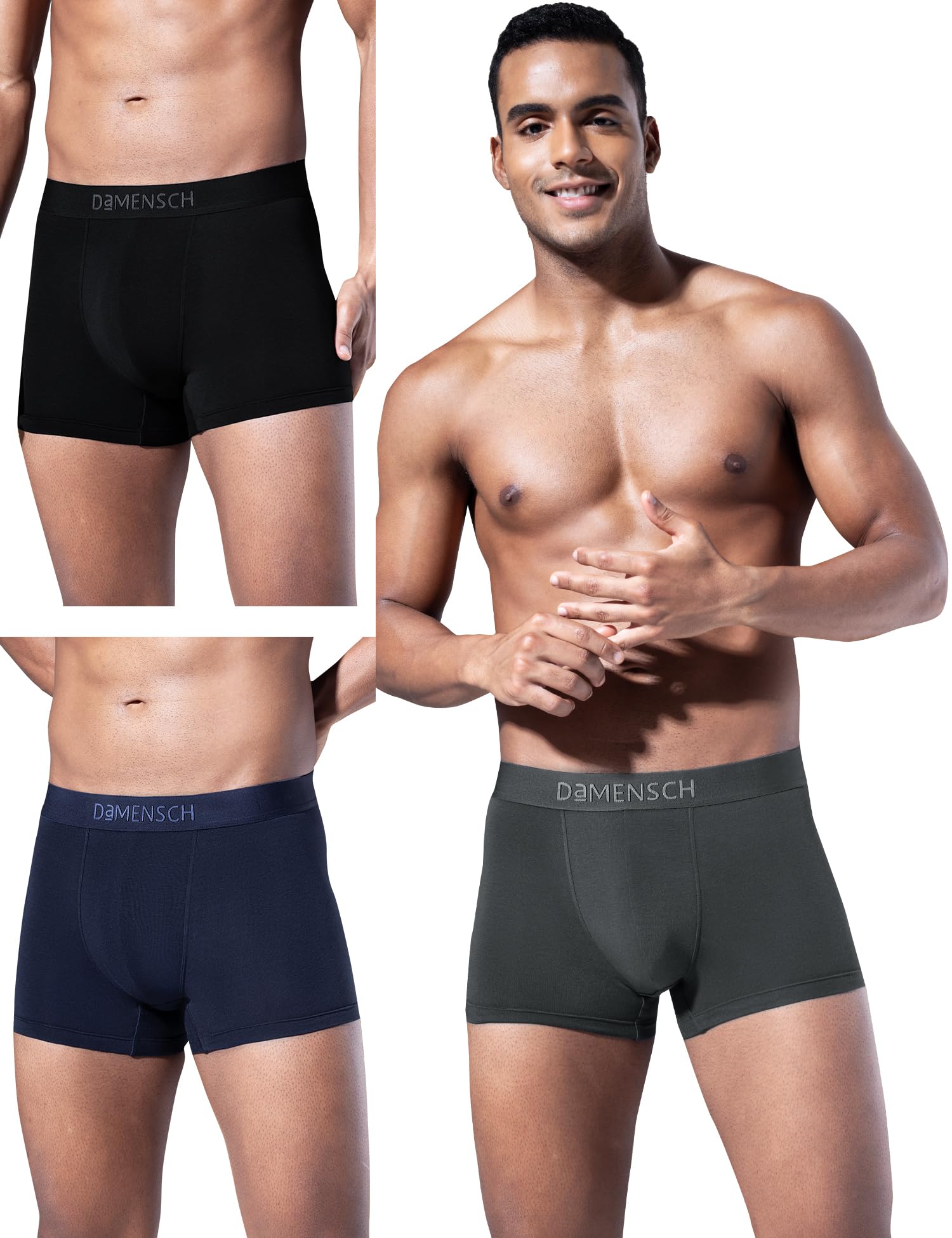 damensch Regular Fit Solid Trunks for Men Pack of 3 | Micromodal, Stretchy Fabric, Anti-Bacterial and Microfibre Waistband-picture-13