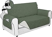 Vista 14 de PureFit Funda de Sofá Reversible Resistente al Agua para Sofá de Dos Plazas, Funda de Muebles Lavable a Máquina con Espuma Antideslizante y Correa