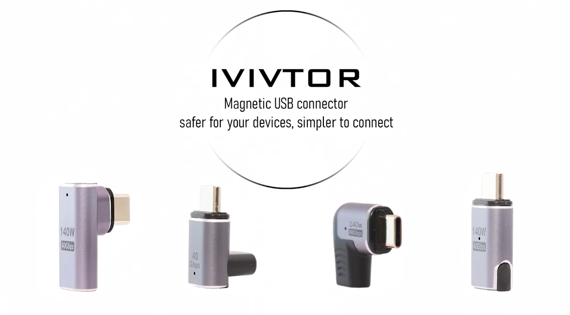 IVIVTOR Magnetische USB-C Adapter 240W – Supersnel Laden En 40 Gbps Data, Ook 8K Video, Voor Laptop, Tablet En Telefoon 6 miniatura