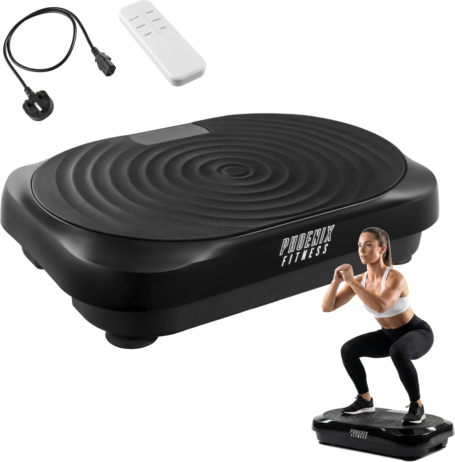 Vibration Platform Machine with Plug, Lymphatic Drainage for Weight Loss, Full Body Workout Vibration Plate at Home Gym,450Lbs Weight Capacity