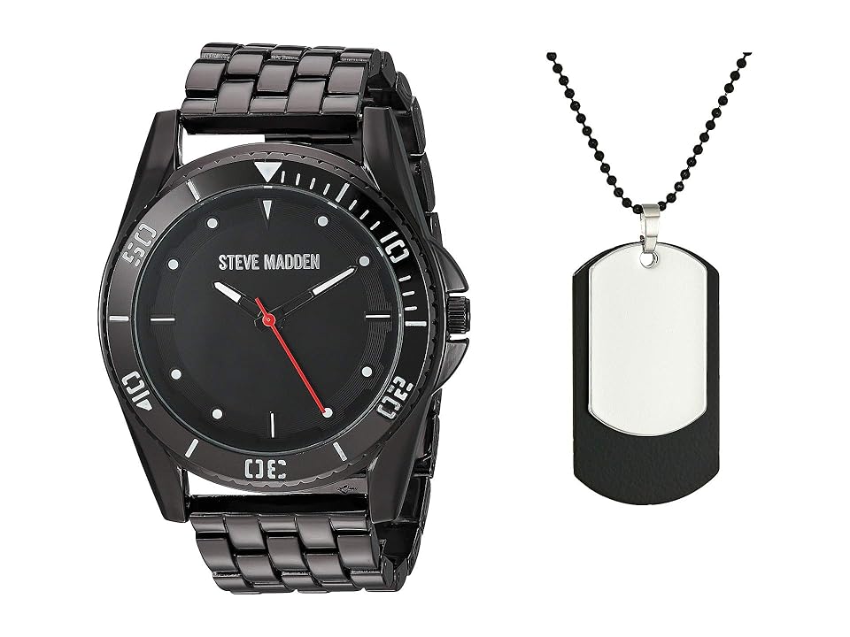 

Steve Madden Watch and Necklace Set SMWS064 (Black) Watches