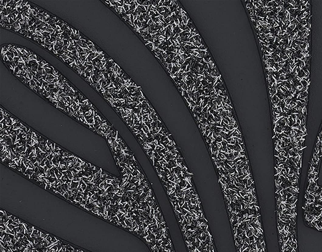 Superio Non-Slip Welcome Doormat for Entry, 18" x 30" Indoor/Outdoor Mats for Entrance, Waterproof, Easy Clean, Low-Profile Matt for Garage, Patio, High Traffic Areas, Grey, Abstract Design