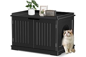 Black Litter Box Furniture | Cat Washroom Litter Box Cabinet