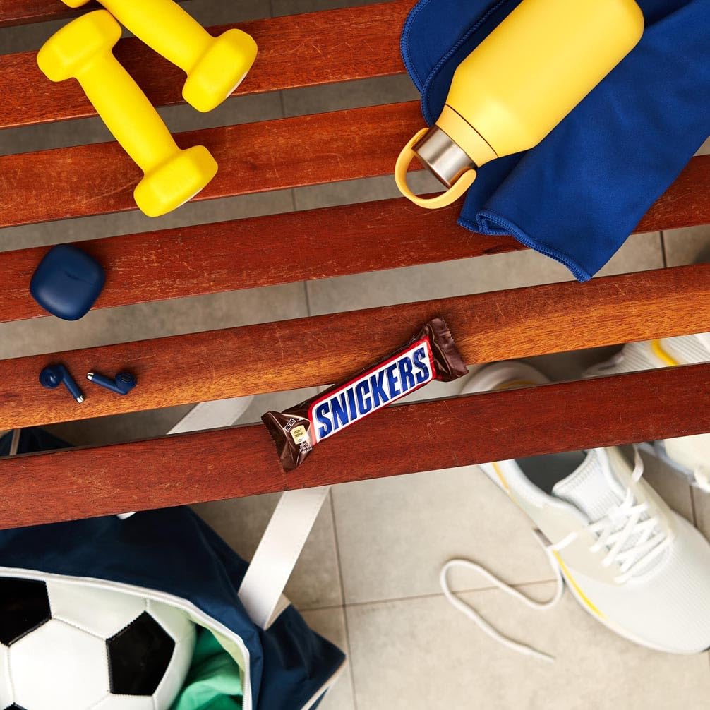 Snickers Barretta con Caramello e Arachidi Tostate Ricoperta al Cioccolato, 24 Barrette X50G (1200G), Idee Regalo Natale, Nuova versione