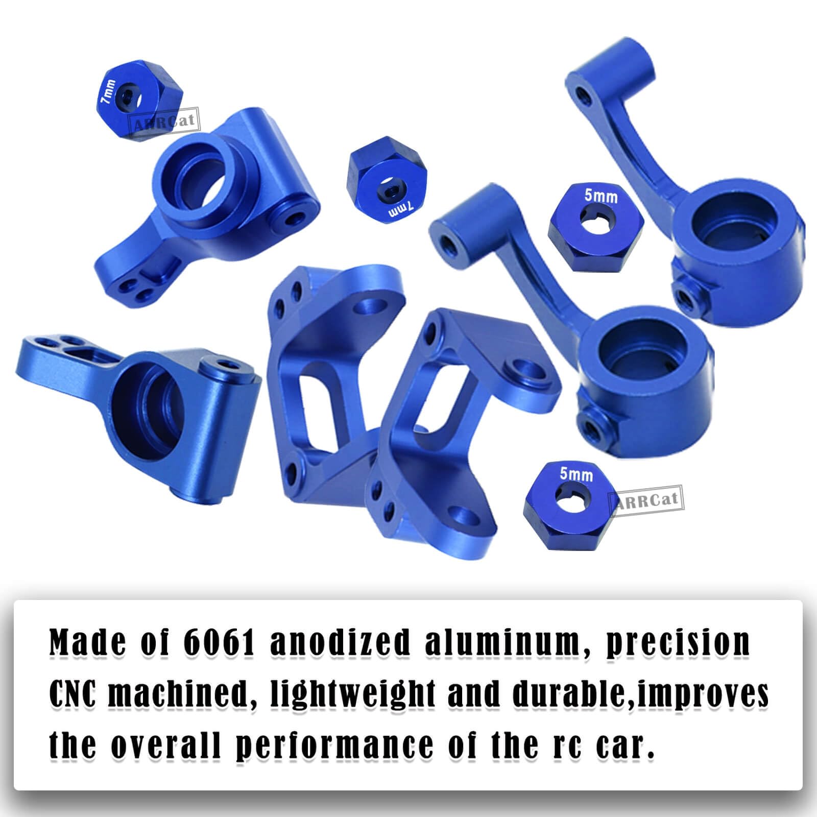 Kit D'accessoires En Métal Pour Voiture RC 1/10 - Compatible ECX Ruckus, Torment, Brutus - Blocs Direction, Bras Suspension, Roulements, Etc.