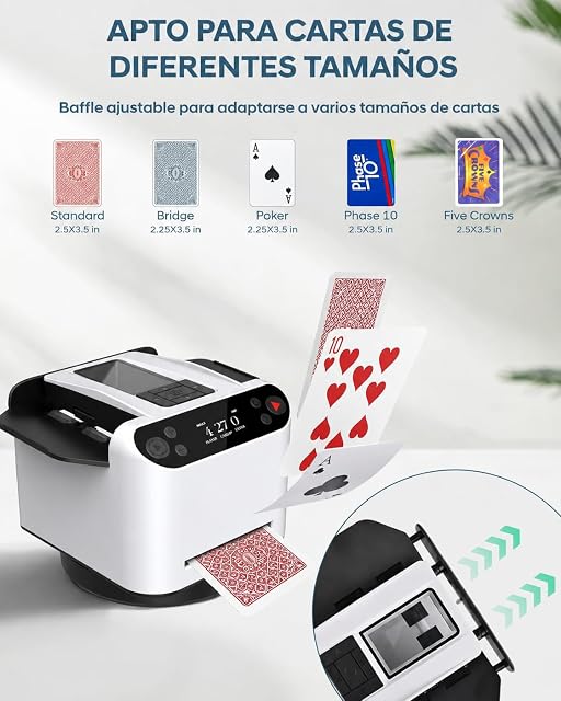 Foto 3 de 7 de OBLITZON Mezclador y Repartidor de Cartas Giro 360°, 1-2 Barajas, 4 Mandos