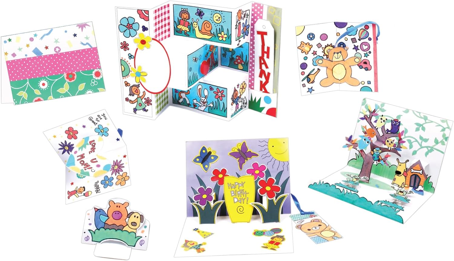 Funskool Handy Crafts Pop Up Greeting Cards, Multi Color