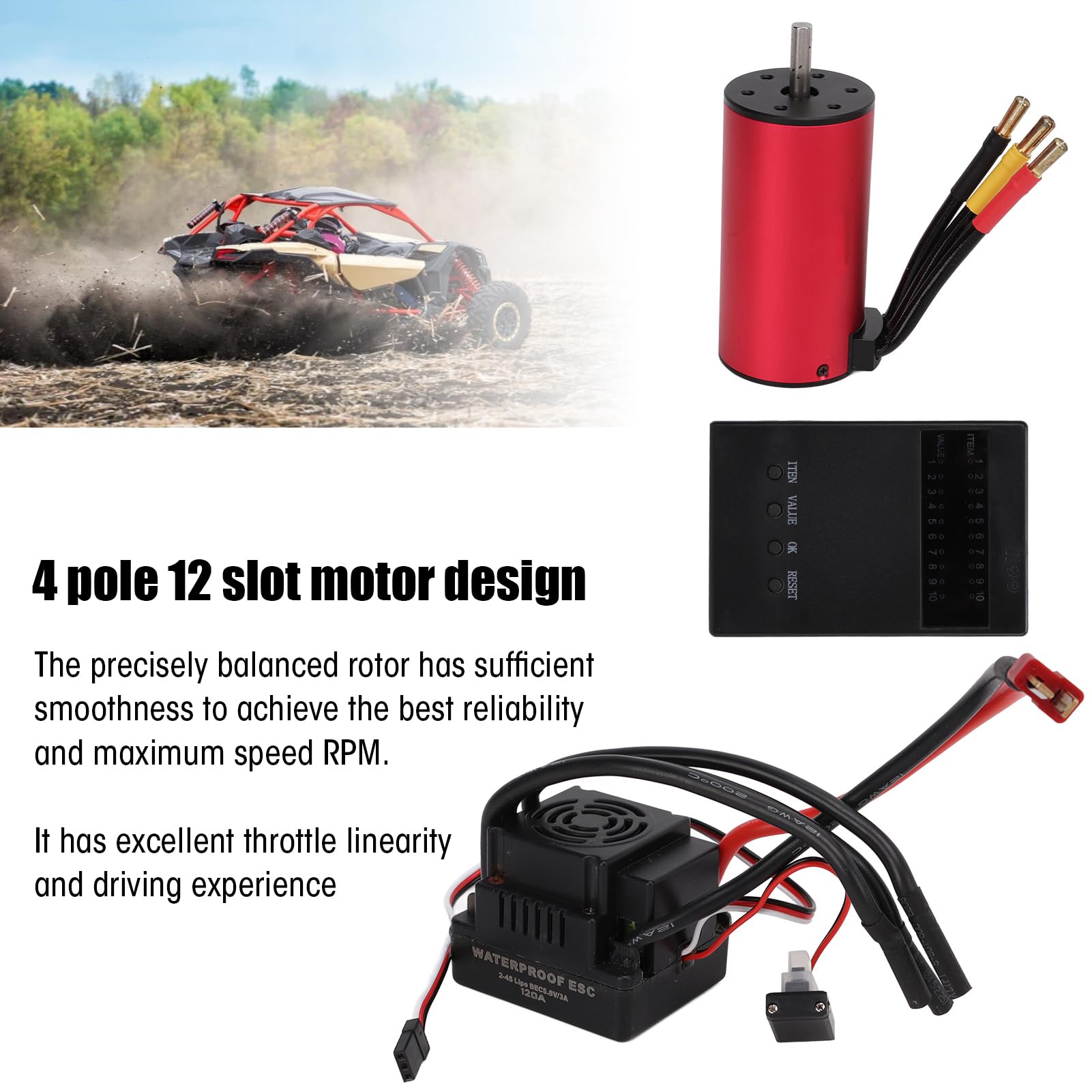 Alomejor 3670 2650KV Zestaw Silnika Bezszczotkowego 120A ESC