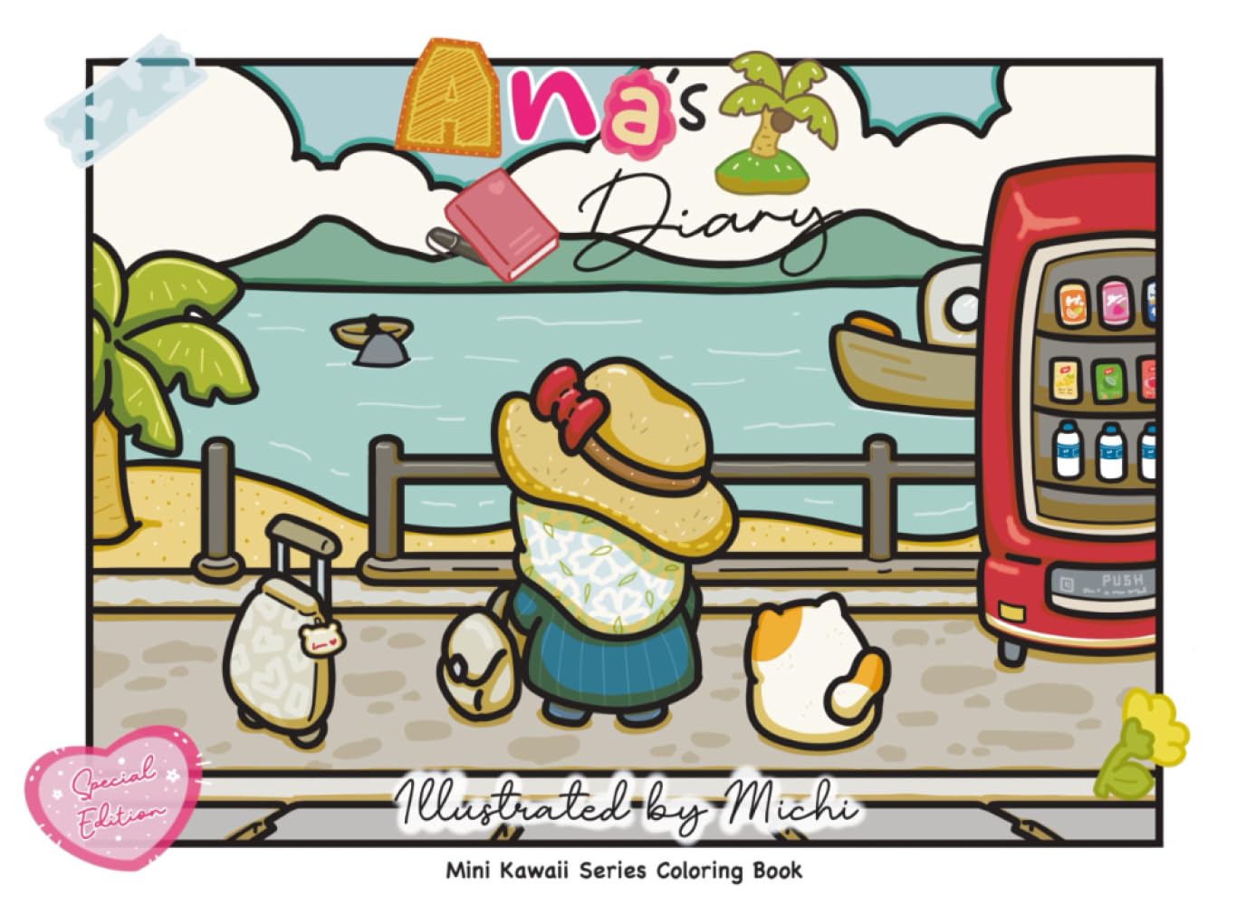 Mini Kawaii Series Coloring Book: Ana's Diary | Illustrated by Michi