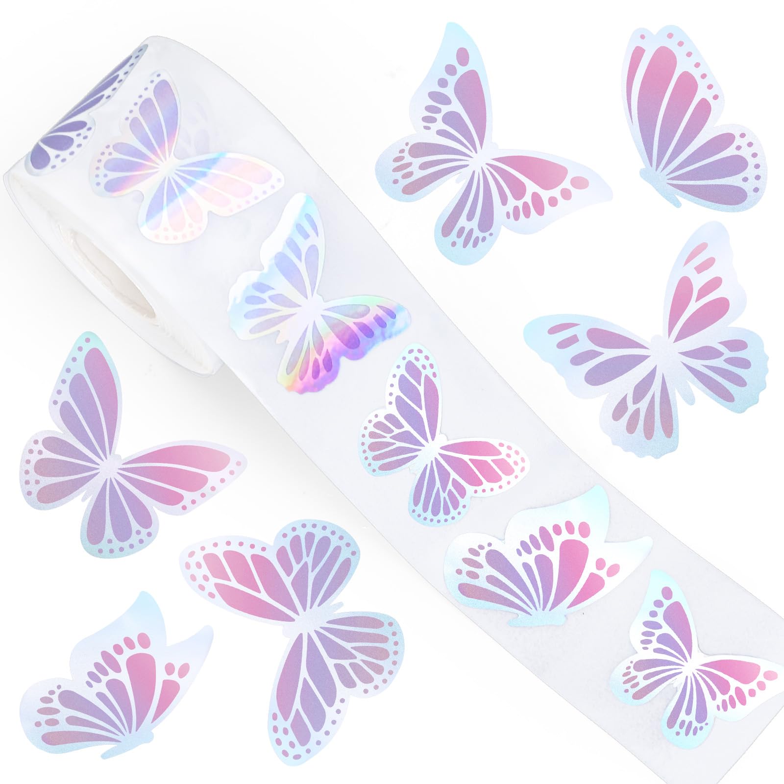 Autocollants holographiques violets irisés de scrapbooking pour décoration créative