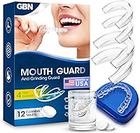 GBN Mouth Guard for Sleeping - Custom Fit Reusable Night Guards for Adults, 2 Sizes, Travel Case & Cleaning Tablets