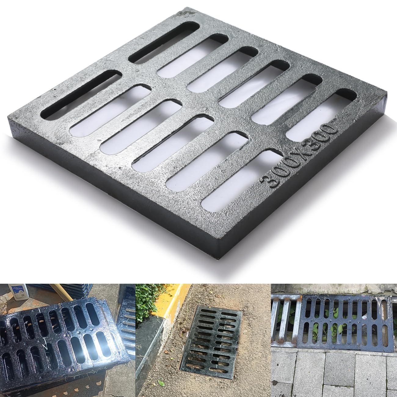 Square Cast Iron Drain Grate, 12 * 12 in, B125 Sewer Grate