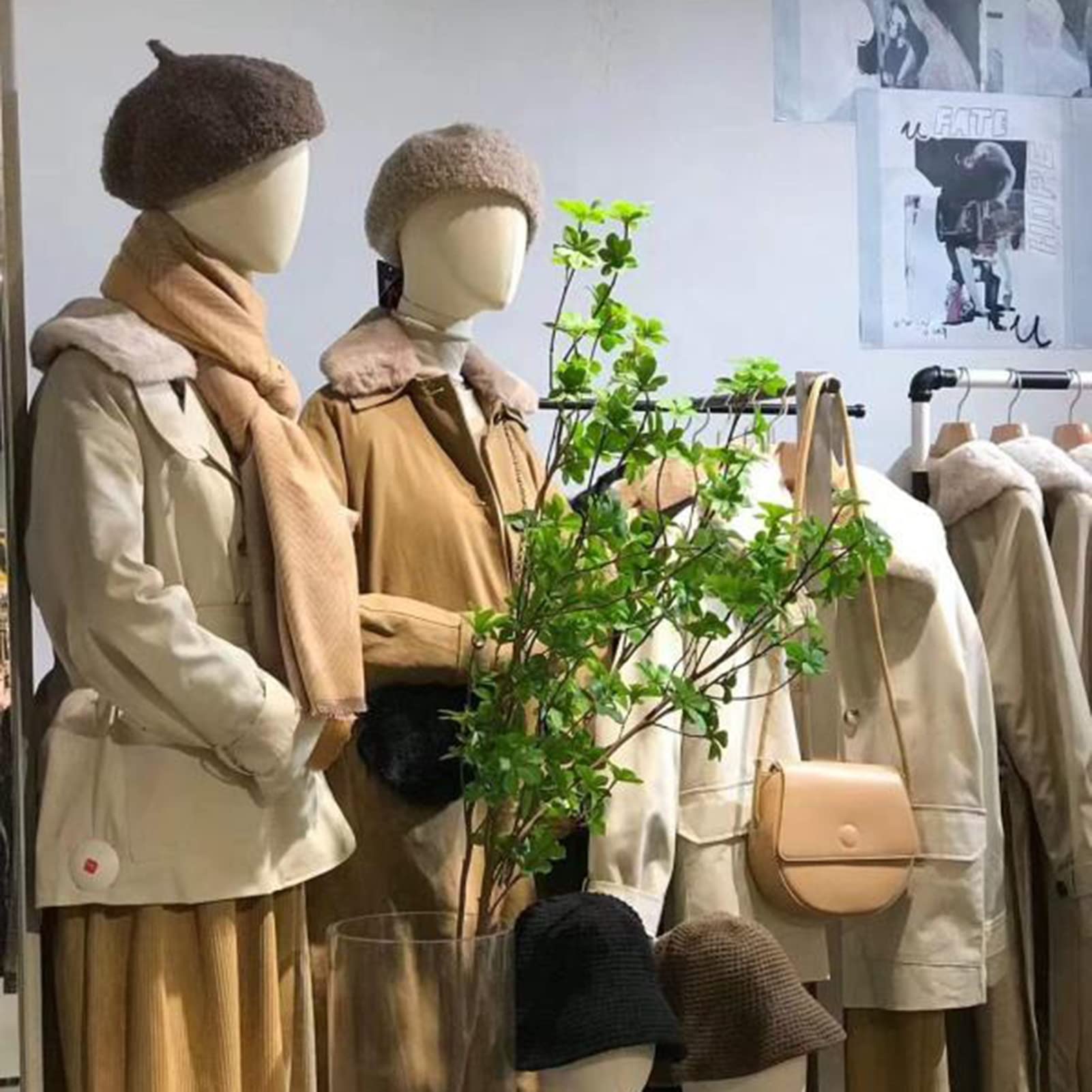 Female Mannequin Torso Body, 150-200cm Height Adjustable Manikin with Solid Wood Arm, Half Body Dummy Model for Clothing Dress Shopwindow Display, 4 Style