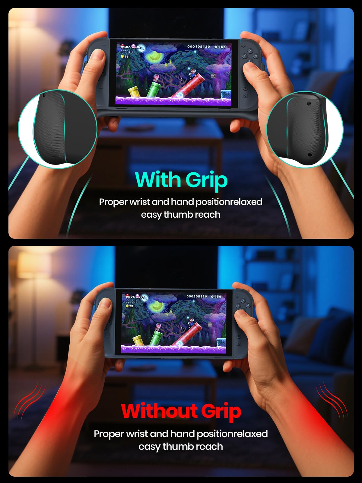 GagaKing 10000mAh Akku Hülle für Nintendo Switch 2, LED-Anzeige Schnellladegerät mit Spielkarten für Switch 2, Dockable Ergonomische Schutzhülle Tragbar Case Cover, Switch 2 Zubehör