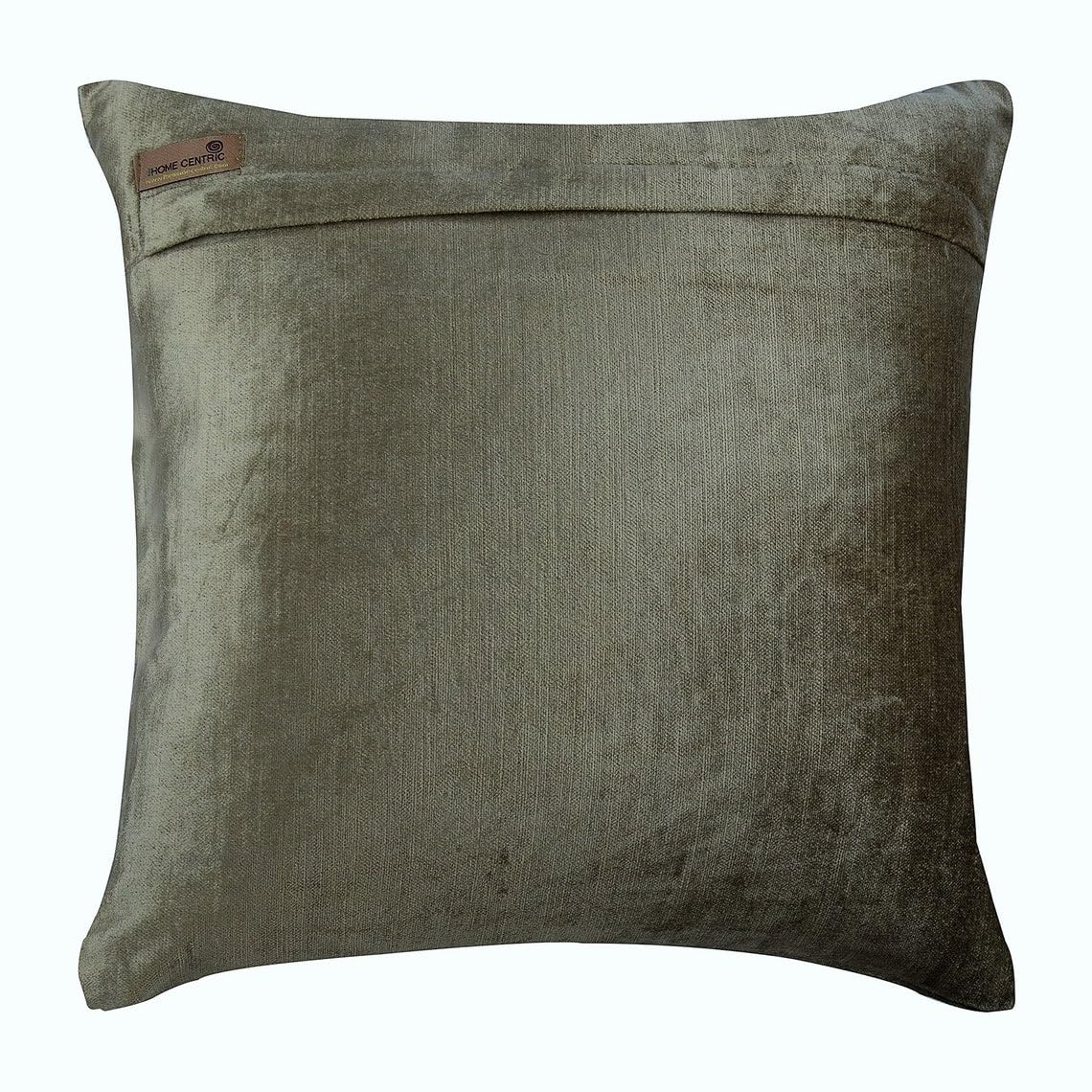 The HomeCentric Fodera Per Cuscino Quadrato In Velluto Verde Salvia 40x40 Cm – Cuscino Divano Contemporaneo