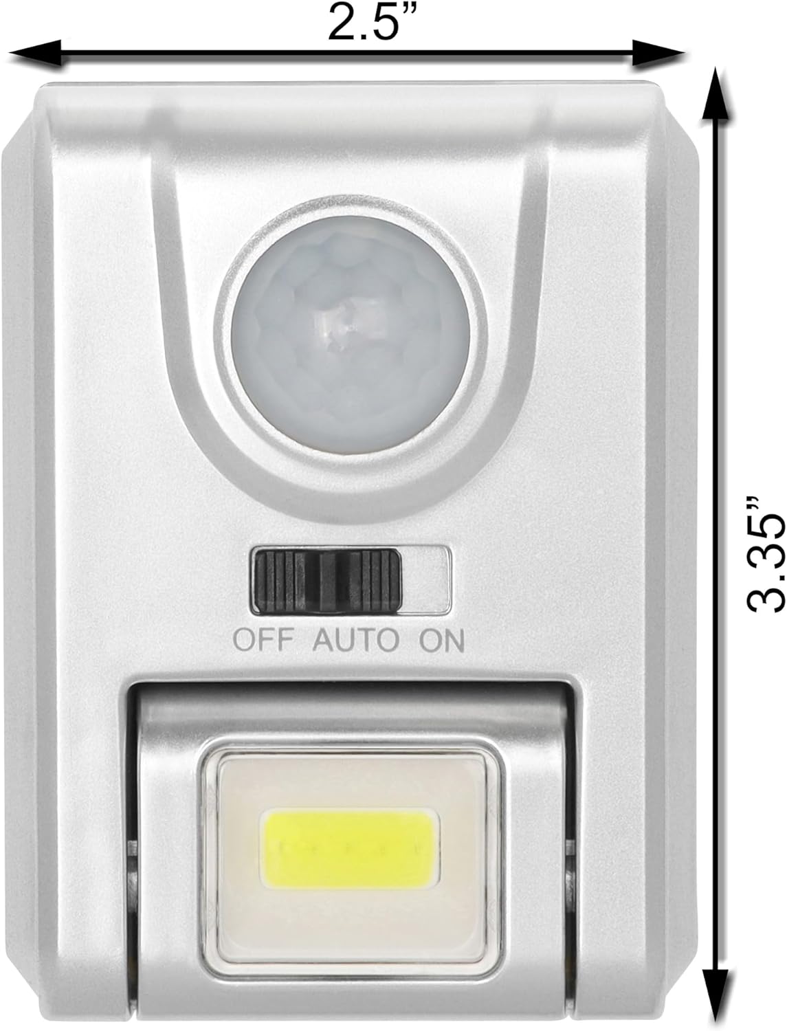 Light IT! by Fulcrum, 20043-301 COB Sensor Light, Silver, Single Pack