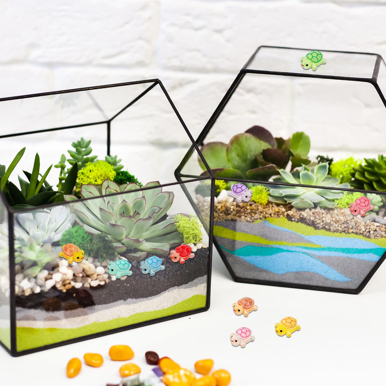 100 stuks kleine schildpadden voor ambachten, mini hars schildpadden