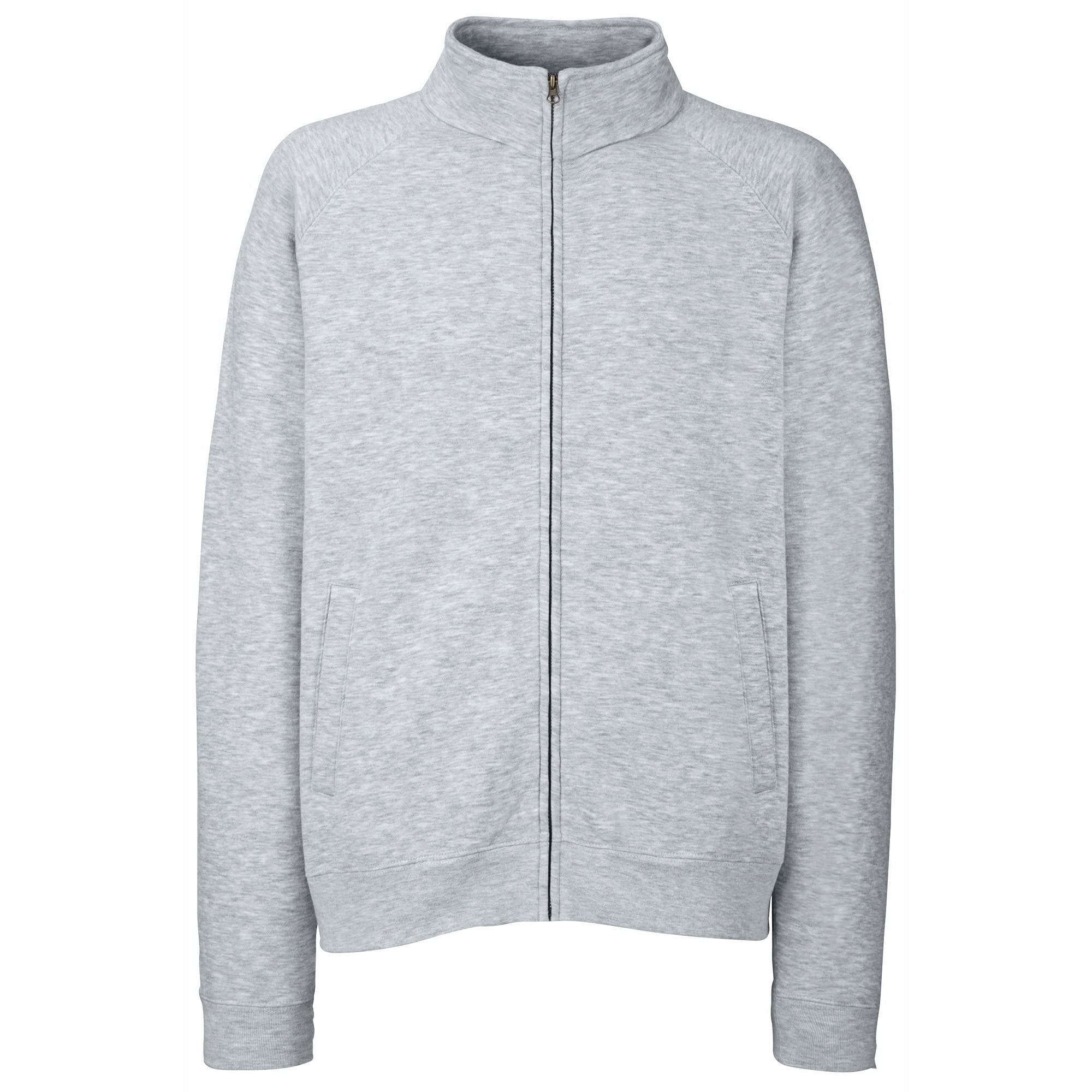 Fruit of the Loom Mens Full Zip Sweat Jacket (2XL) (Heather Grey)
