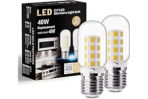 WinShine Microwave Light Bulbs Under Hood, Dimmable E17 Led Bulb