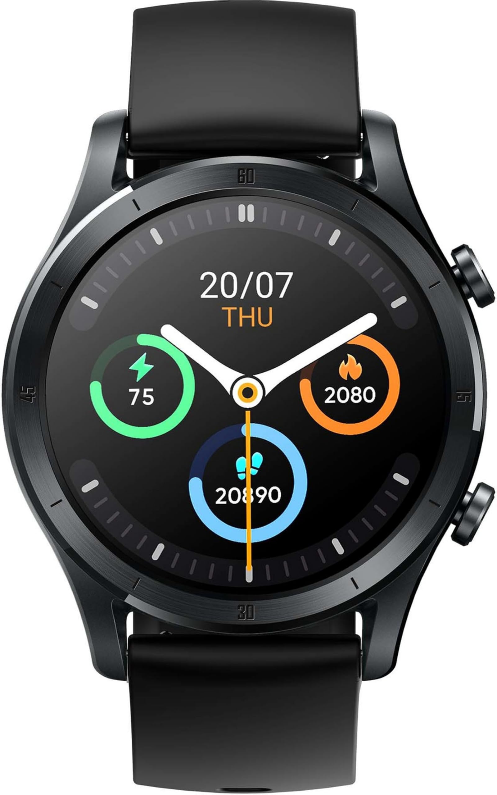 realme Smart Watch R100 (Black) | 1.32" HD Color Display | Bluetooth Calling & Sync Contacts | 100+ Stylish Watch Faces | Long Battery Life | Activity & Heart Rate Tracker | Round Premium Design