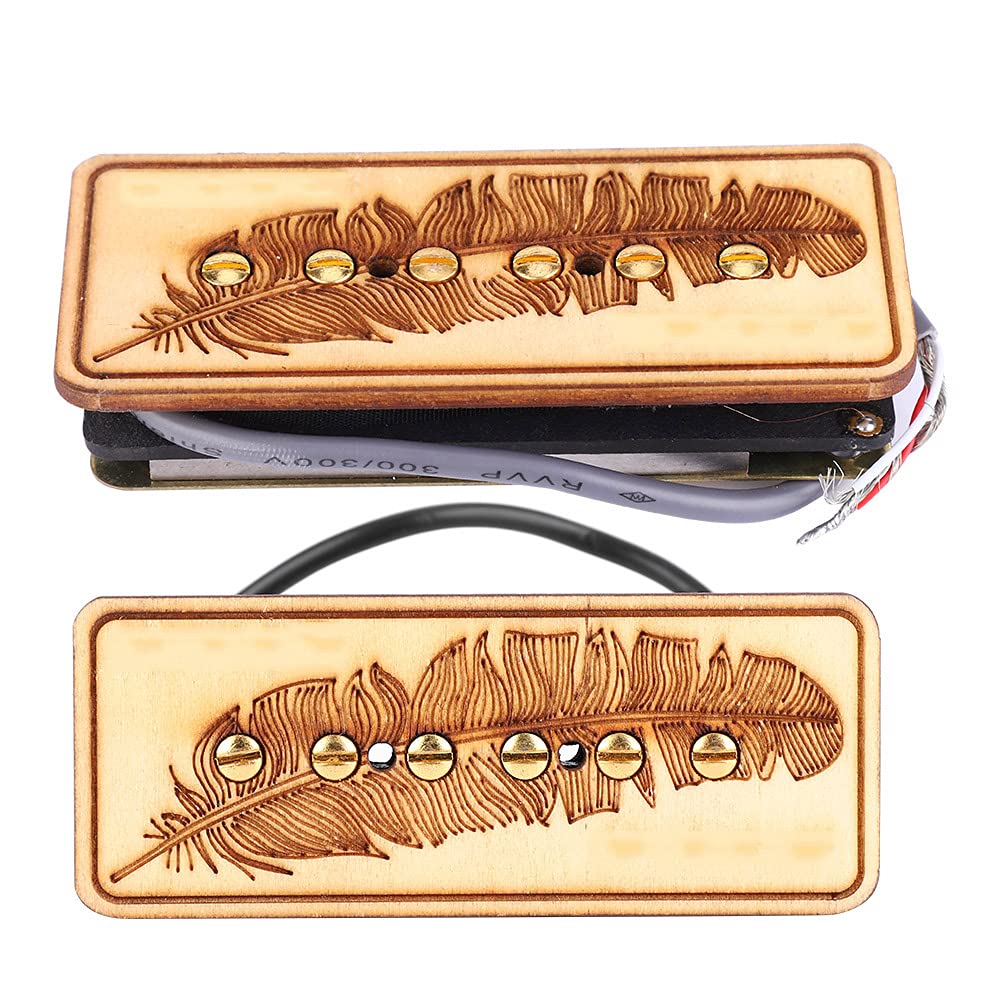 GMB213 Pickup per chitarra elettrica Materiale plastico Design di circuiti elettronici di precisione Pickup al manico a ponte Feather Wood SS per musicisti jazz Uscita tono morbido