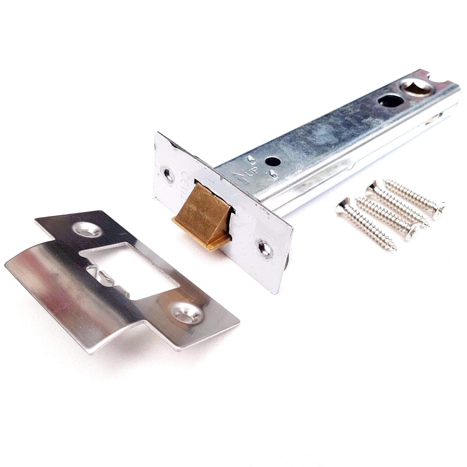 HSD Tubular MORTICE Door Latch Internal Strike Jab Sprung Catch Bolt Satin Nickel (1, 125mm)