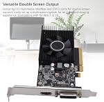 GT 1030 4GB DDR4 Graphics Card, 64 Bit PC Gaming Video Card Half Height GPU with HD Multimedia Interface DVI D Dual Monitor Support, for Computer