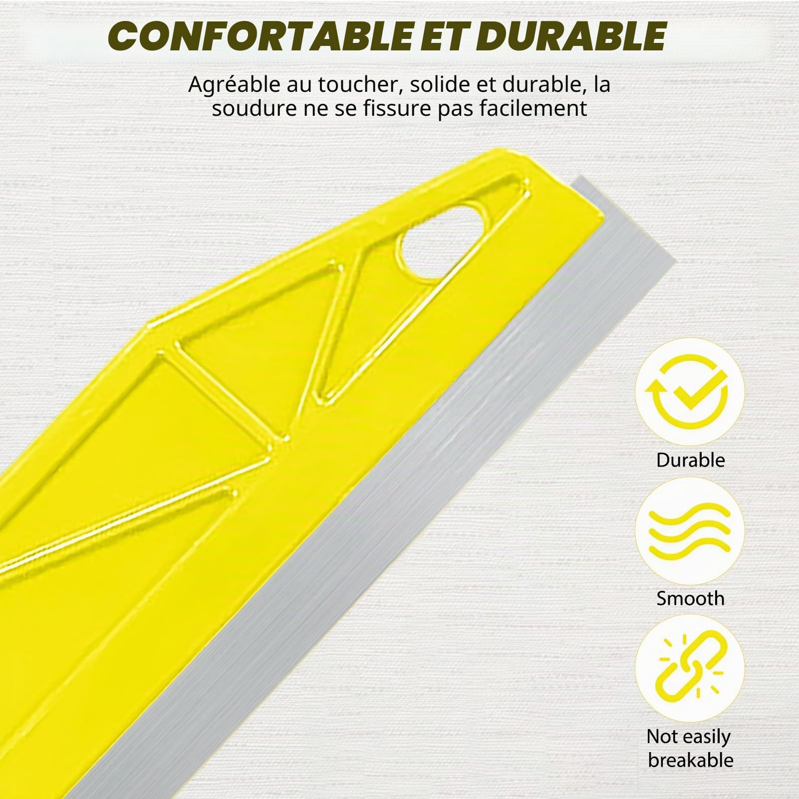 Outils de coupe de peinture en acier inoxydable de 12 pouces | Outil de coupe de peinture de protection 4 pièces | Kit de protection pour papier peint (Jaune)