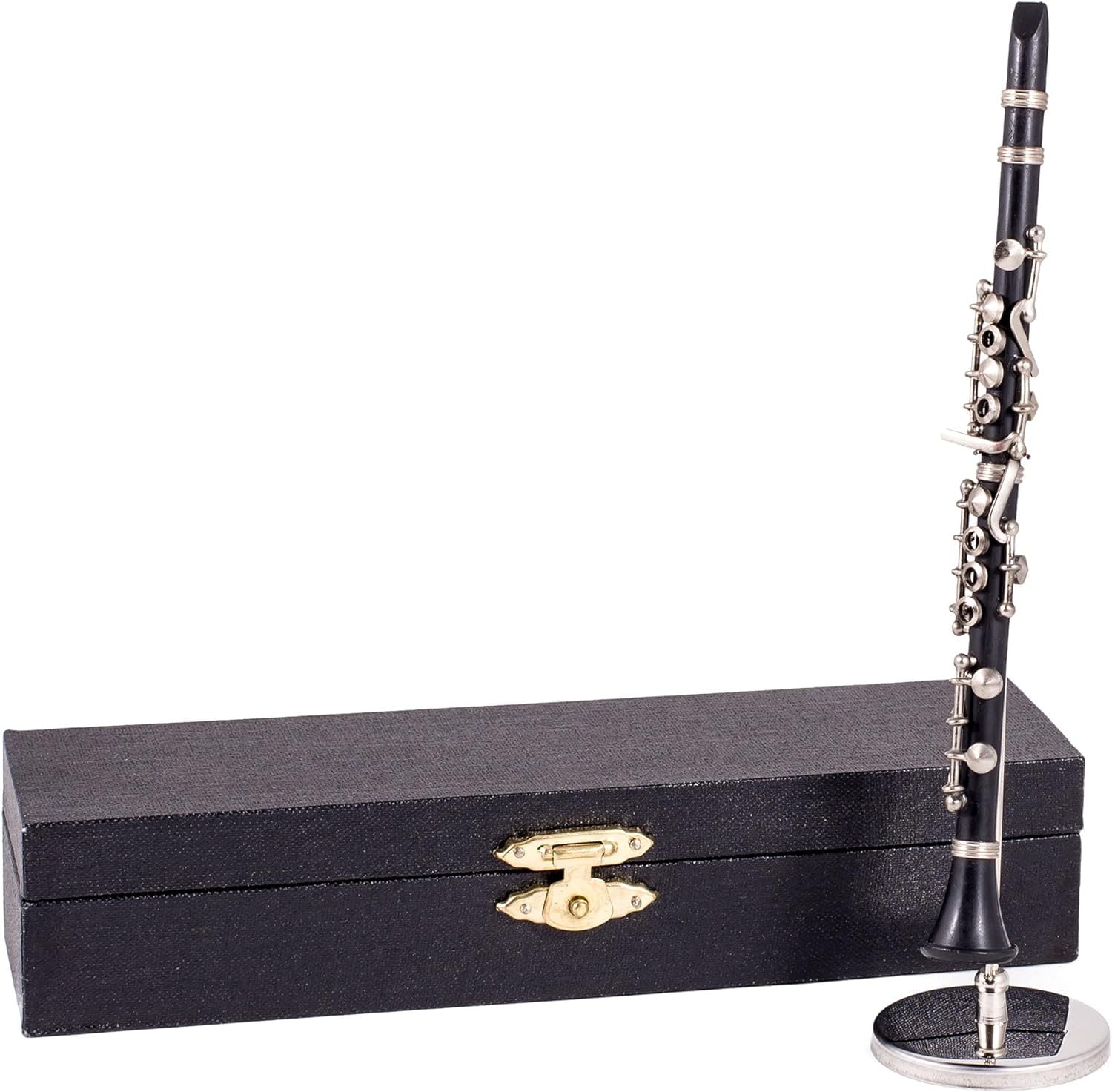 Miniature Réplique Clarinette 8cm Avec Support - Décoration Bureau, Collection, Idée Cadeau Musicien - 12