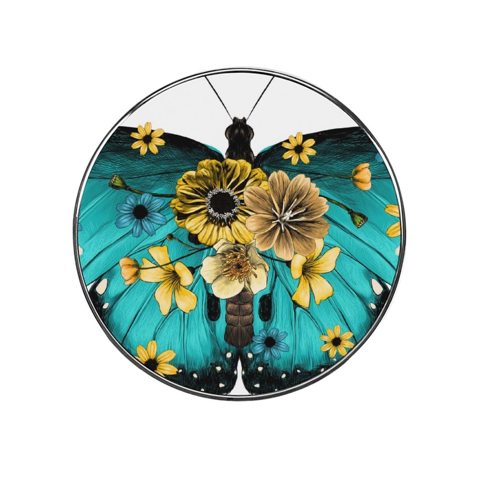 Butterfly Flowers Refrigerator Magnet Decorative Fridge Sticker For Kitchen Office Home Décor
