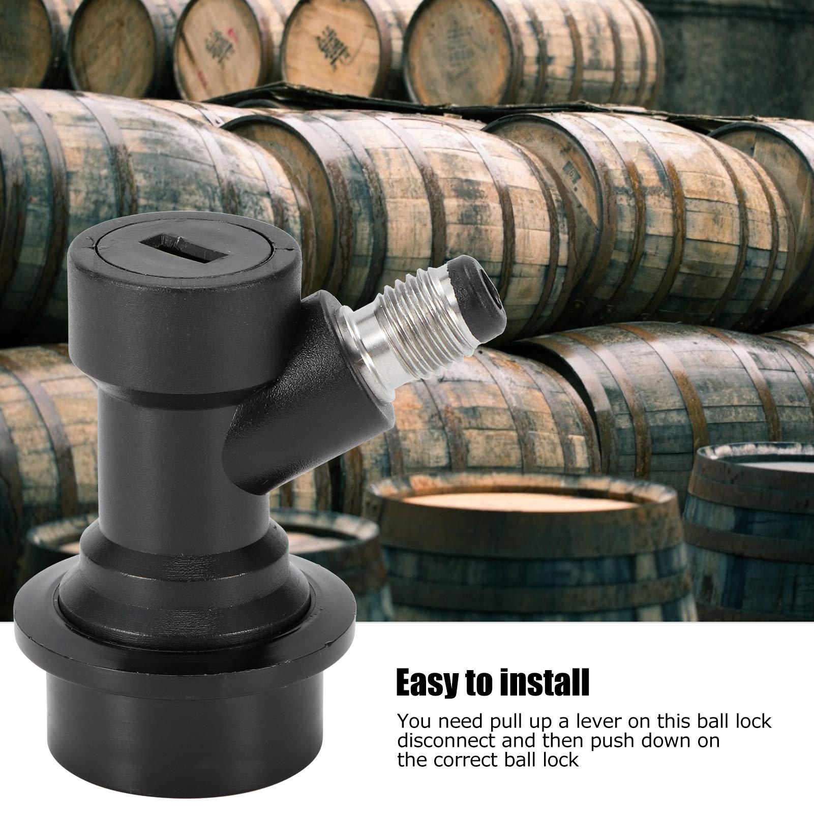 Kit de déconnexion à bille, 2pcs 1/4" Ball Lock MFL Gas&Liquid Beer Keg Disconnects Set pour connecteurs de liquide Homebrew Beer Soda Keg